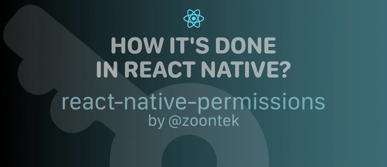How its done, react-native-permission cover